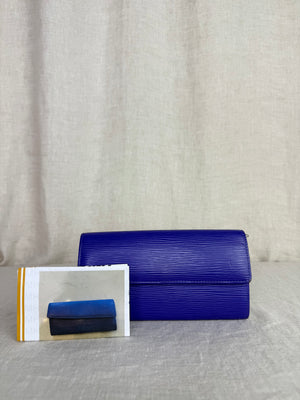Louis Vuitton Sarah Purple Epi Leather Wallet