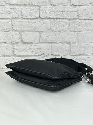 Prada Re-Nylon Messenger Bag, Black