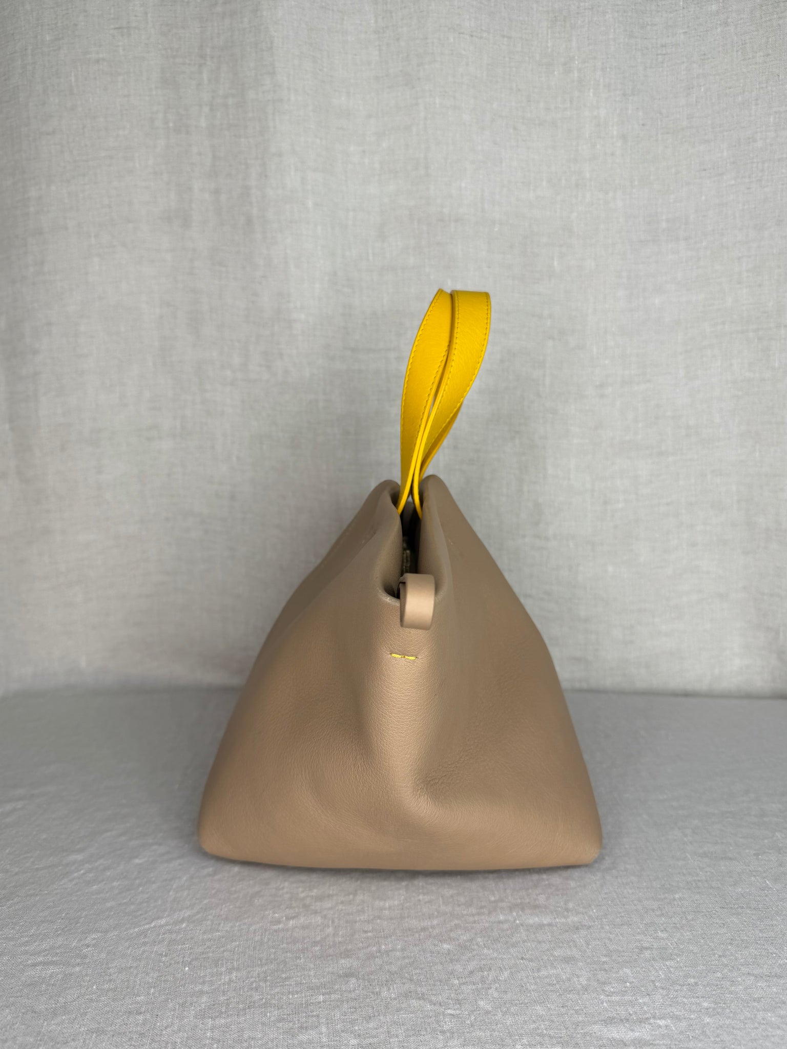 Mansur Gavriel Mini Tulipano Bag in Nocciola Calfskin Leather