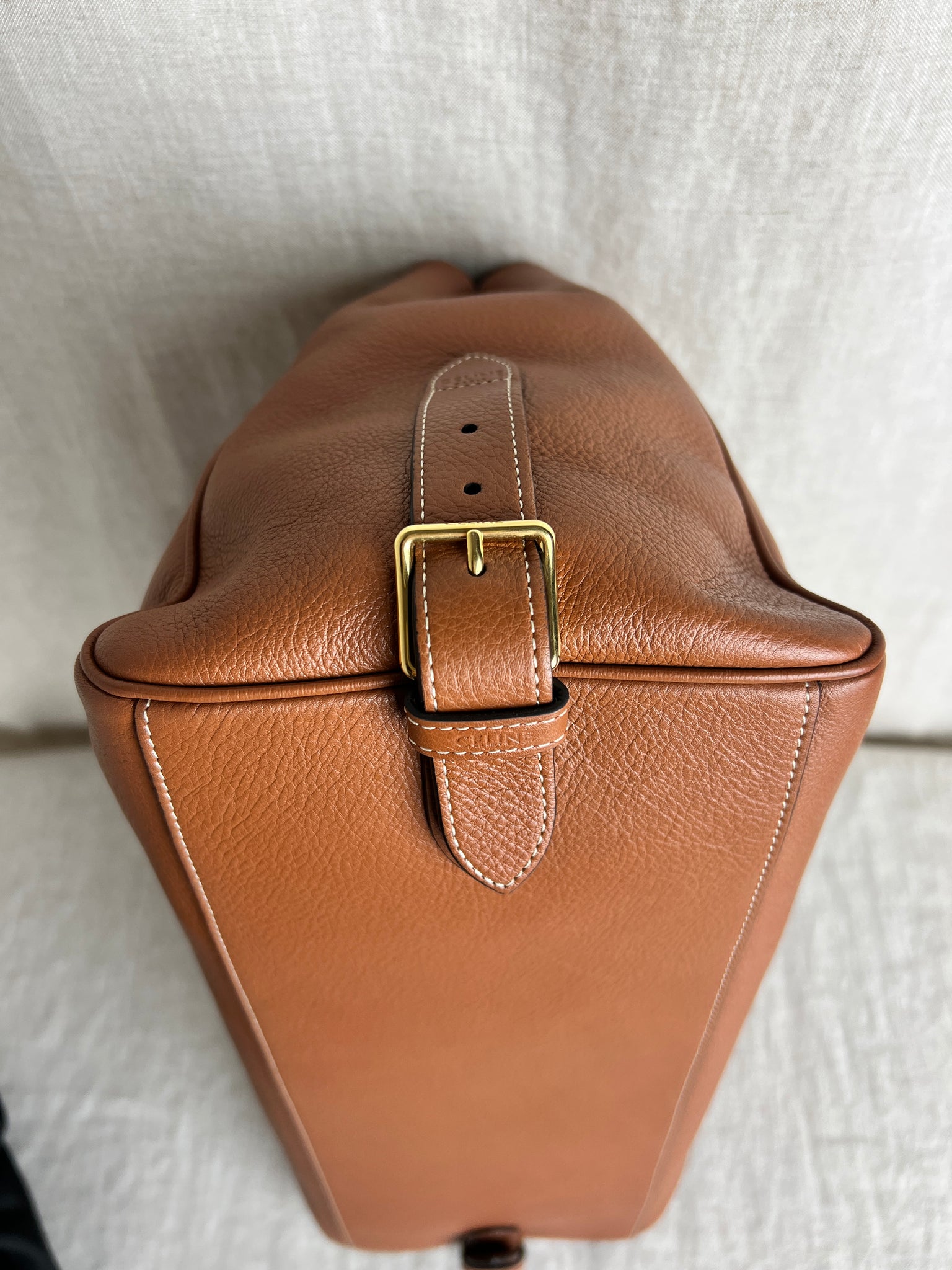 Celine Appoline Shoulder Bag in Brown Calfskin with Gold Hardware