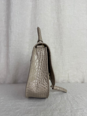 DeMellier Embossed Crocodile Crossbody Bag