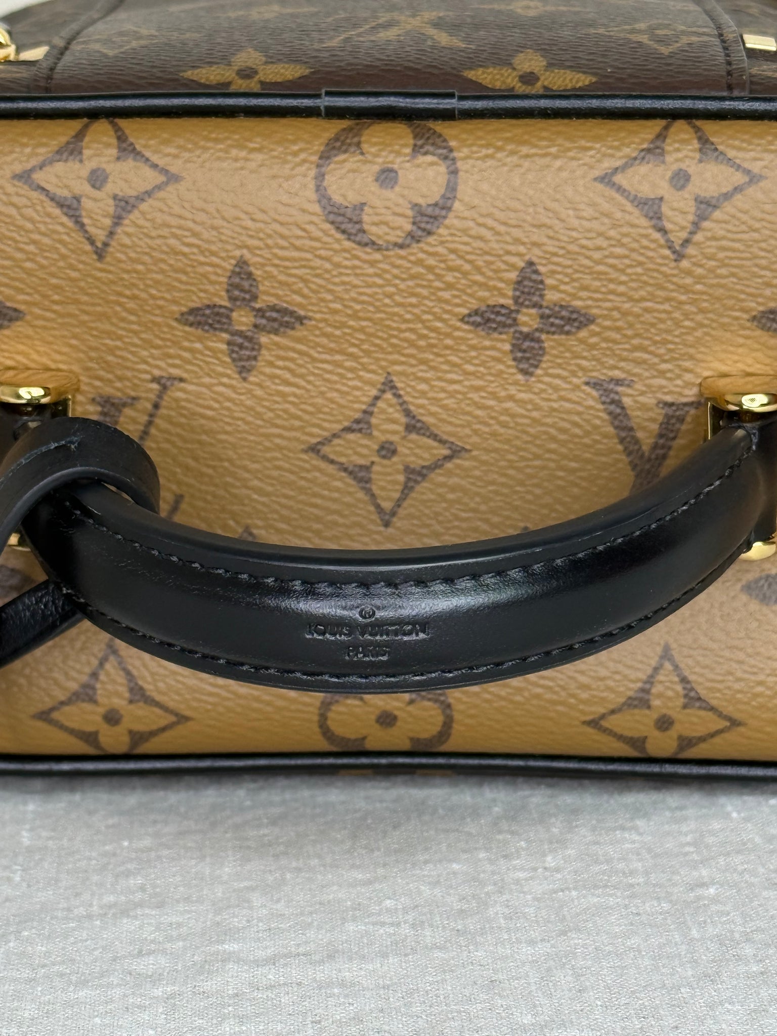 Louis Vuitton Reverse Monogram Vanity Chain Pouch – Dual Canvas, Gold Hardware