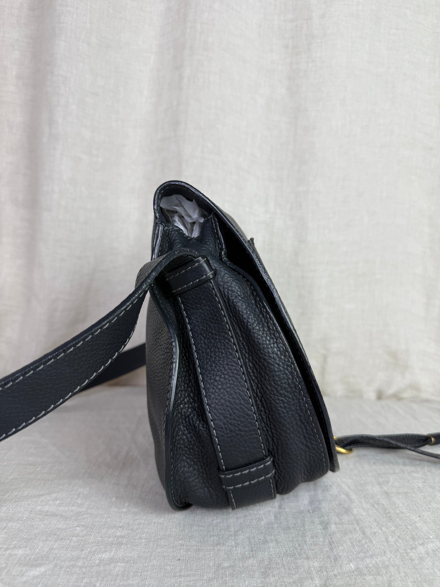 Chloe Black Saddle Bag