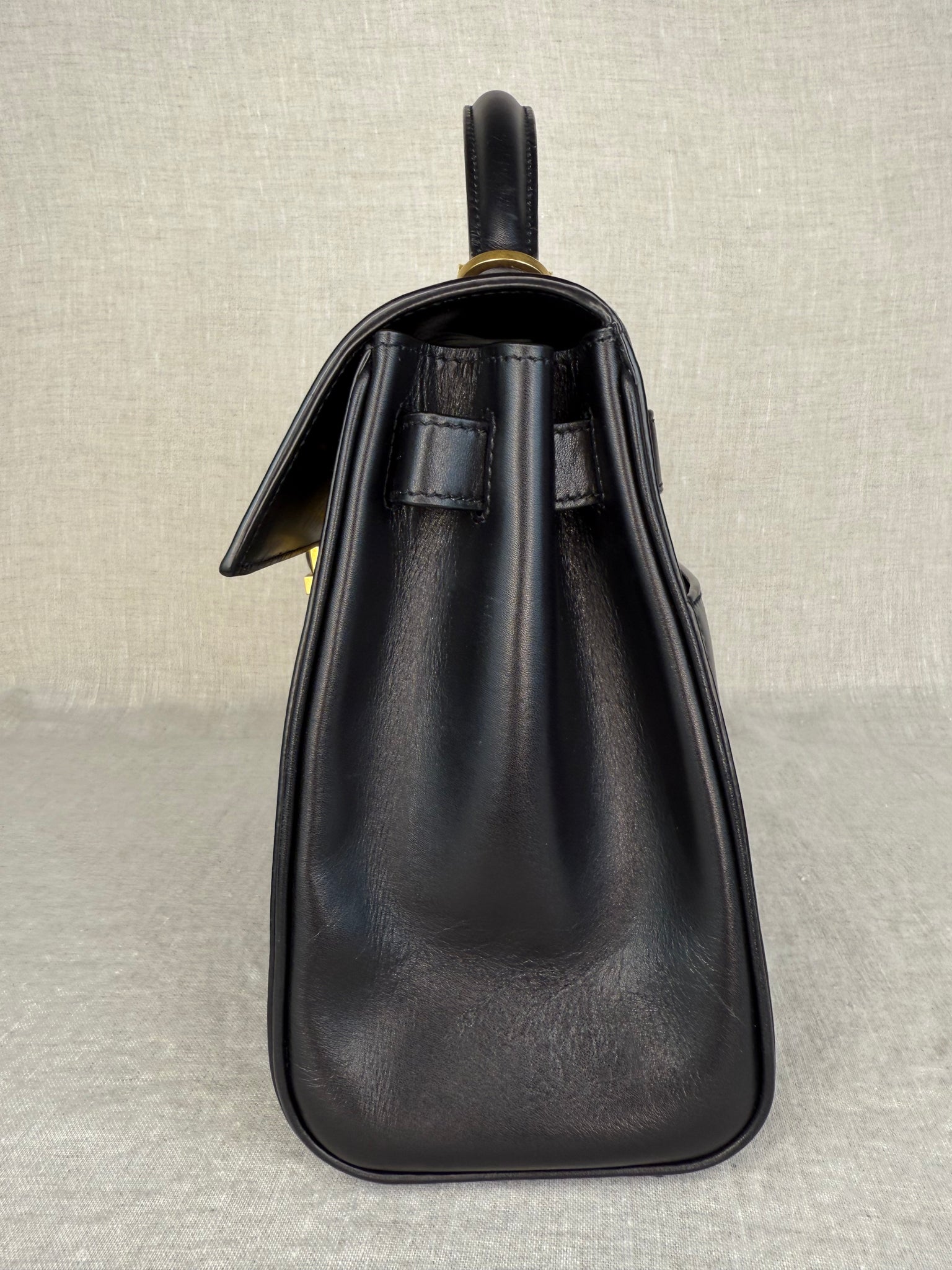 Saint Laurent Le Fermoir Top Handle Small Black