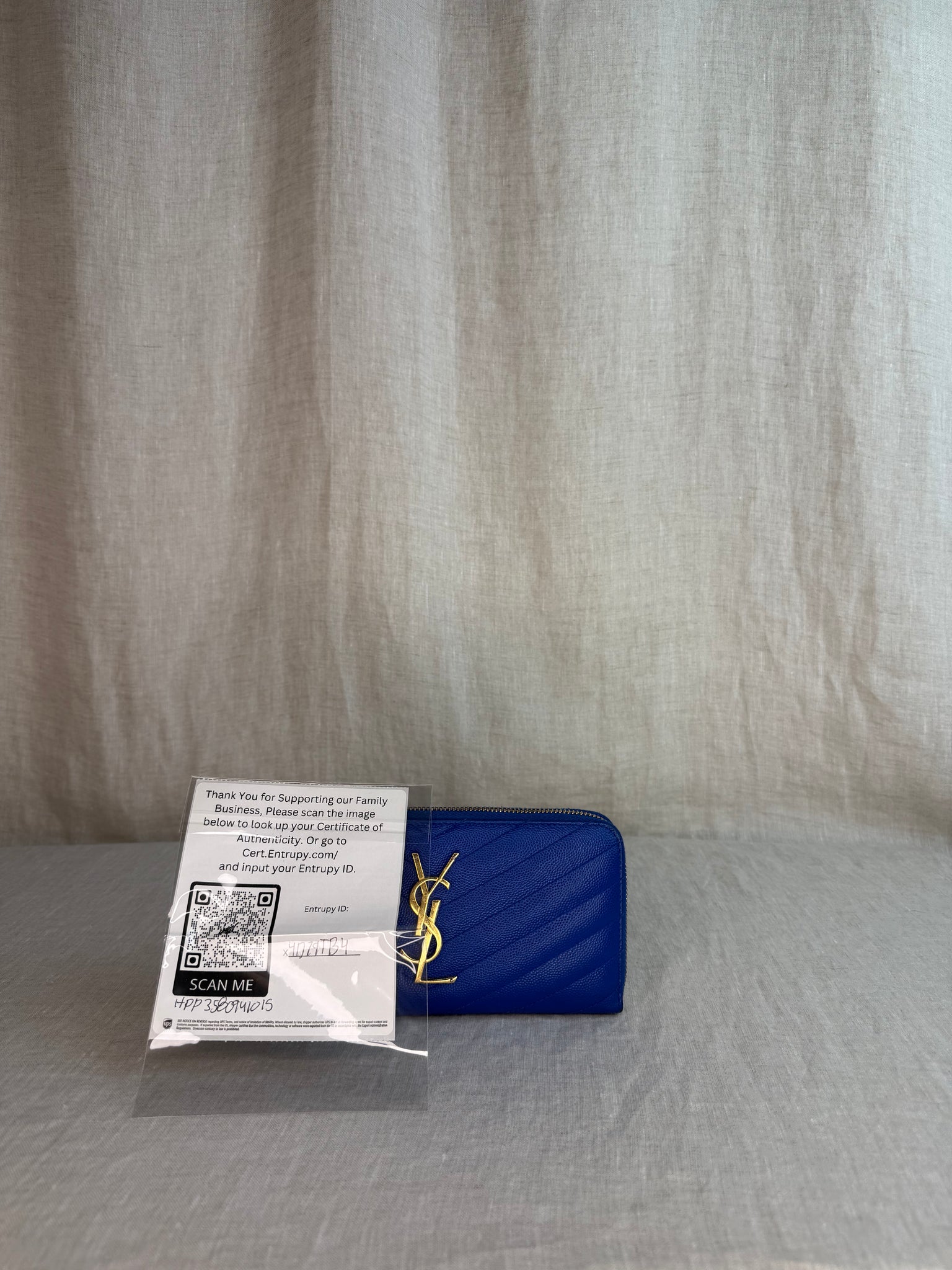 Saint Laurent Grain De Poudre Matelassé Leather Continental Wallet