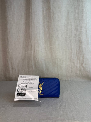 Saint Laurent Grain De Poudre Matelassé Leather Continental Wallet