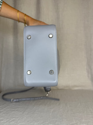 Balenciaga Silver Pebbled Leather Tool N/S Tote