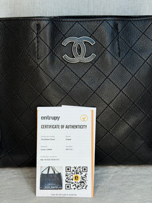 Chanel Diamond Stitched Calfskin Serial Tote