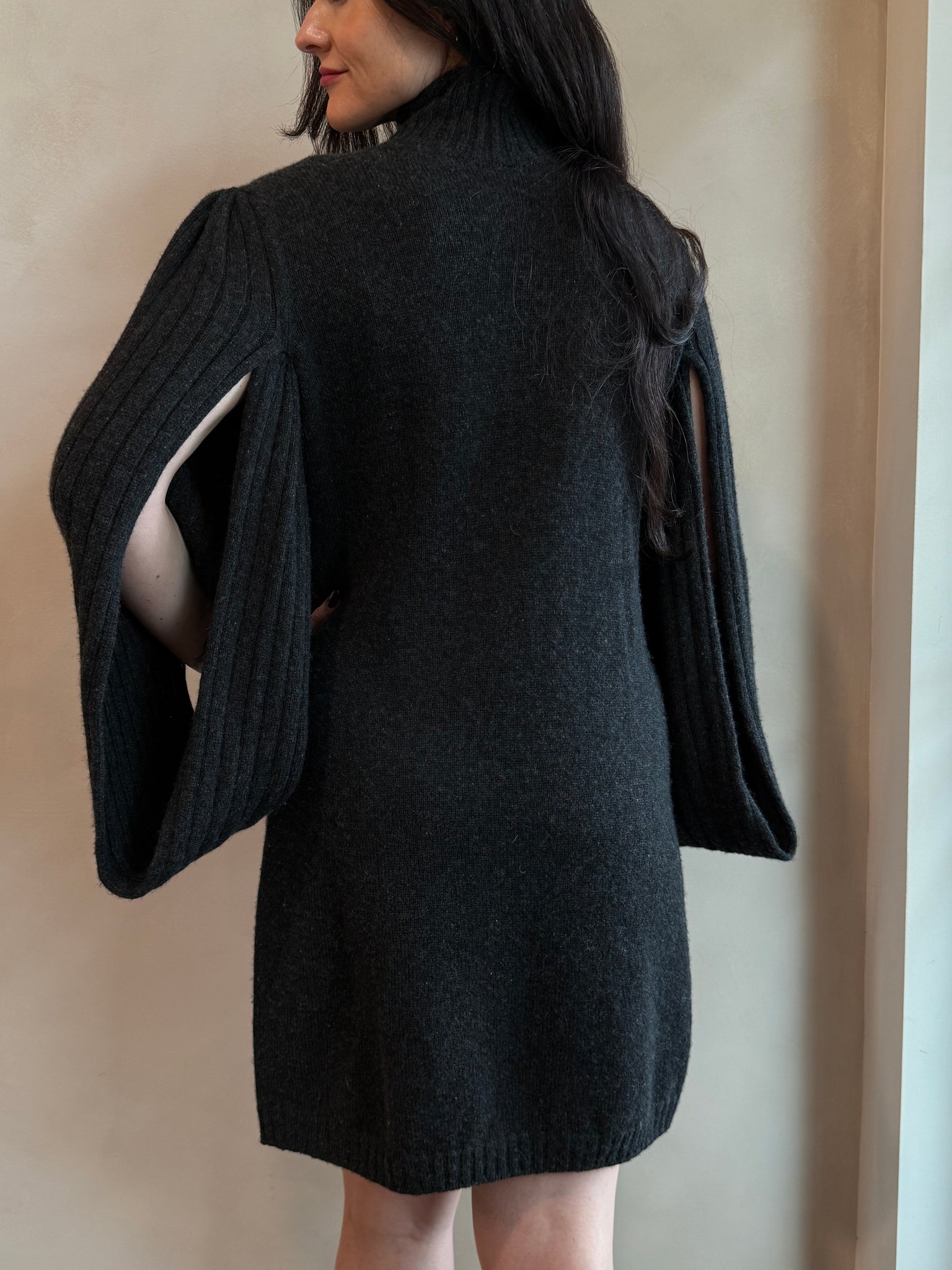 Chanel Cashmere Sweater Dress with Slit Sleeves Spring 2013  Collection
