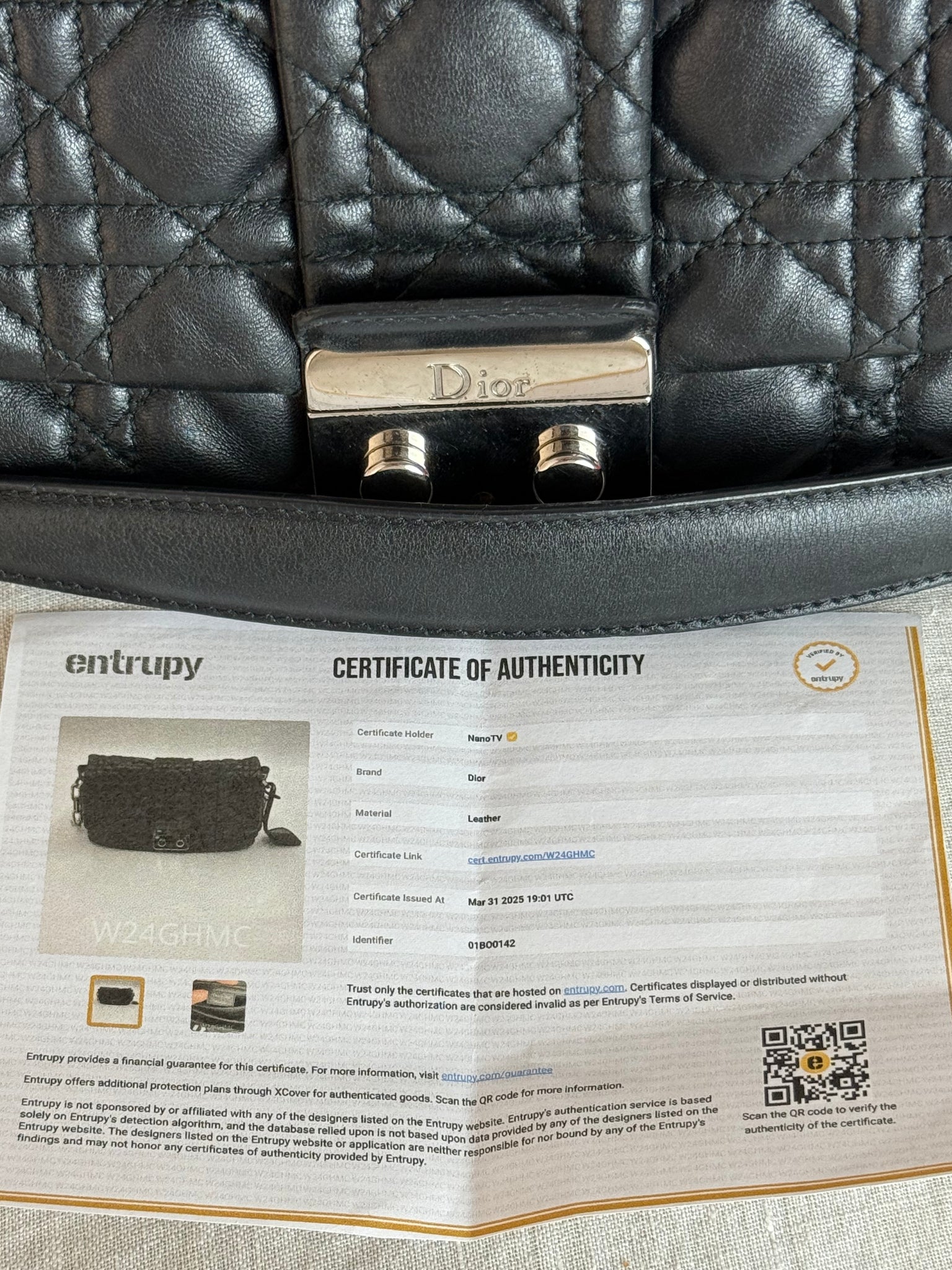 Dior Lambskin Cannage Medium Miss Dior Flap