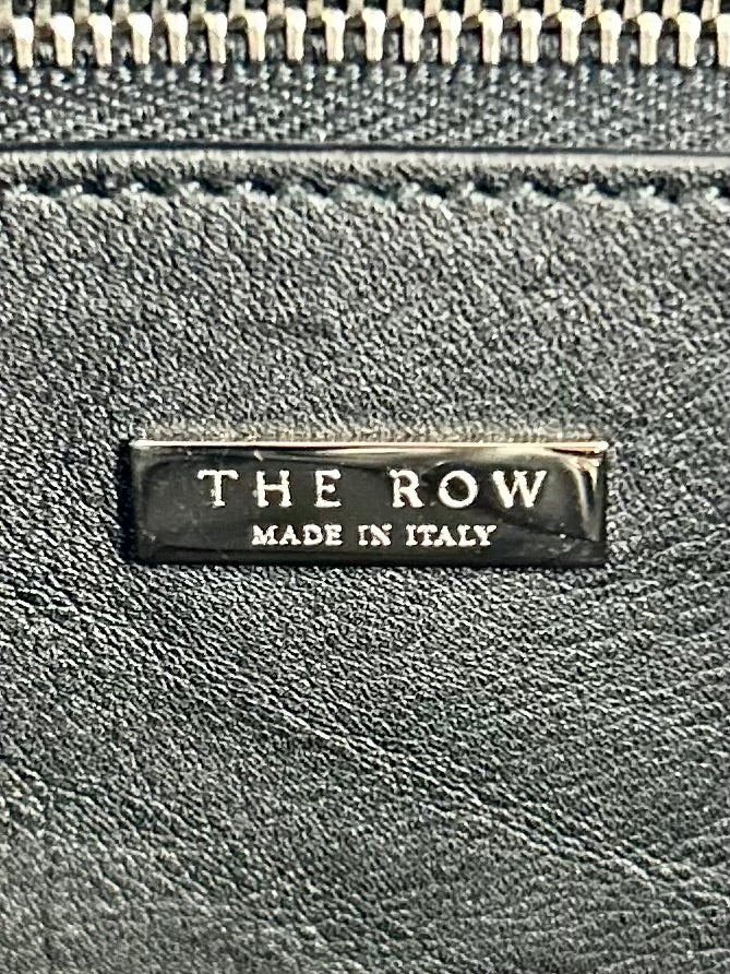 The Row Leather Tote, Black/Silver