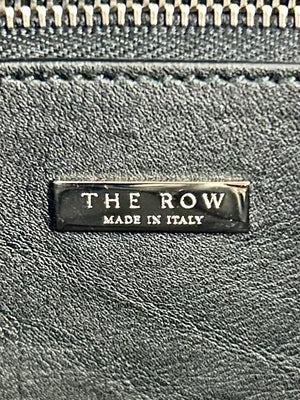 The Row Leather Tote, Black/Silver