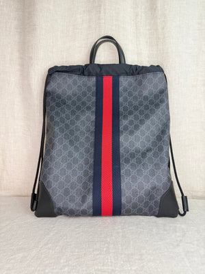 Gucci Black Supreme Coated Canvas Backpack