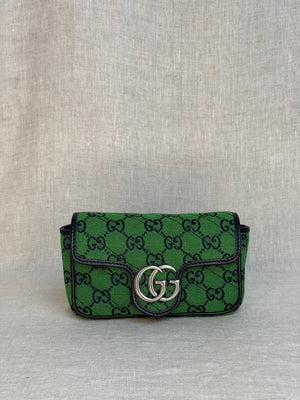 Gucci Green GG Canvas Marmont Bag