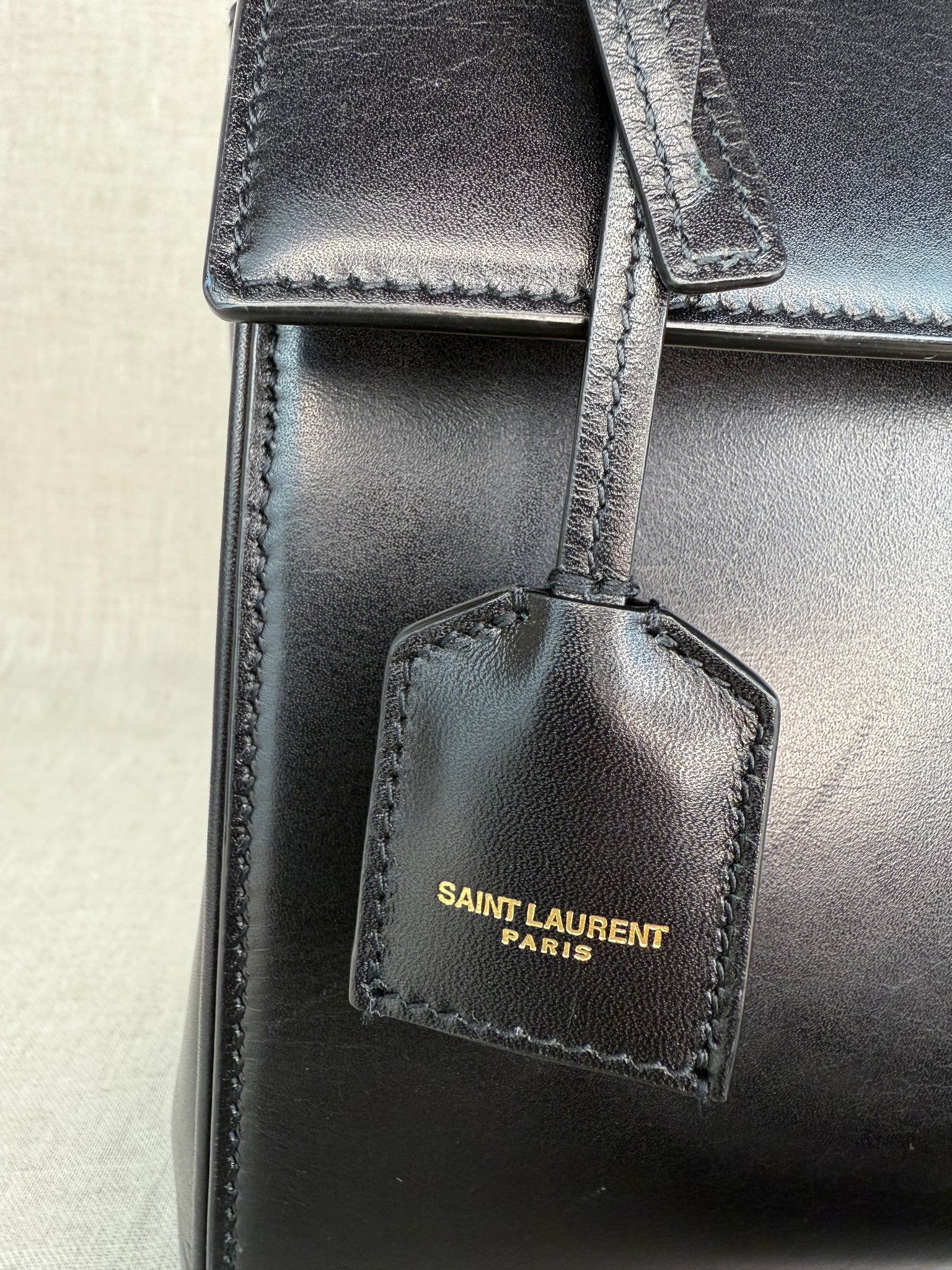 Saint Laurent Le Fermoir Top Handle Small Black