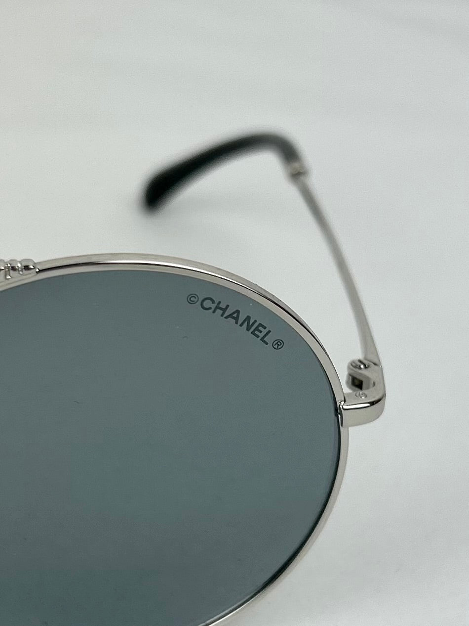 Chanel  Metal Winter Round Sunglasses 4232 Silver