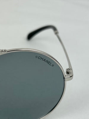 Chanel  Metal Winter Round Sunglasses 4232 Silver