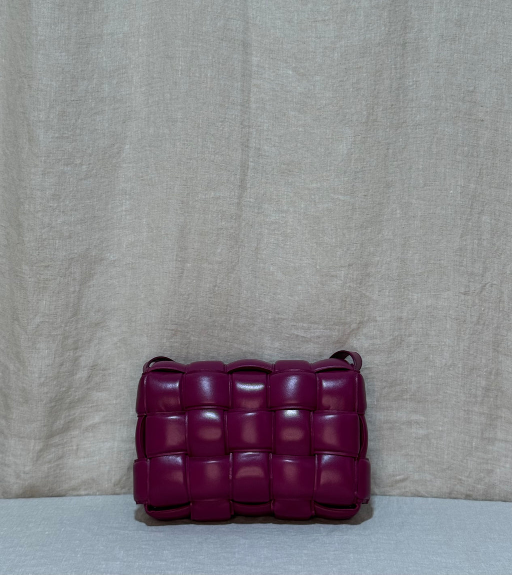 Bottega Veneta Cassette Padded Leather Crossbody Cinnabar
