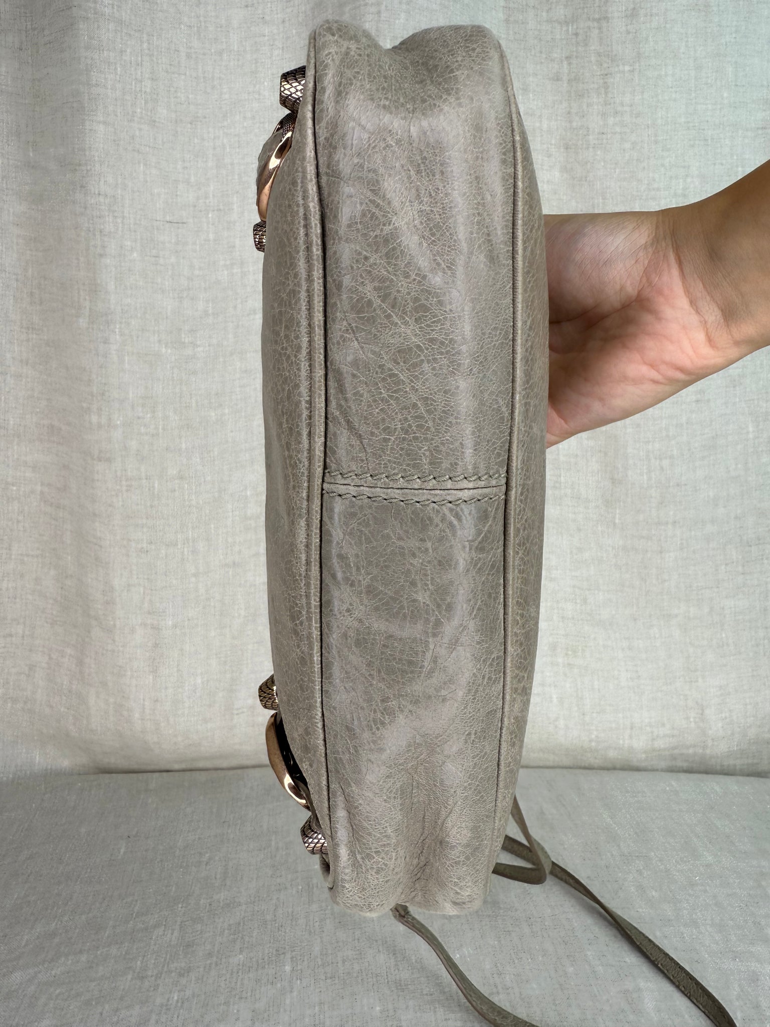 Balenciaga Tan Motocross Crossbody