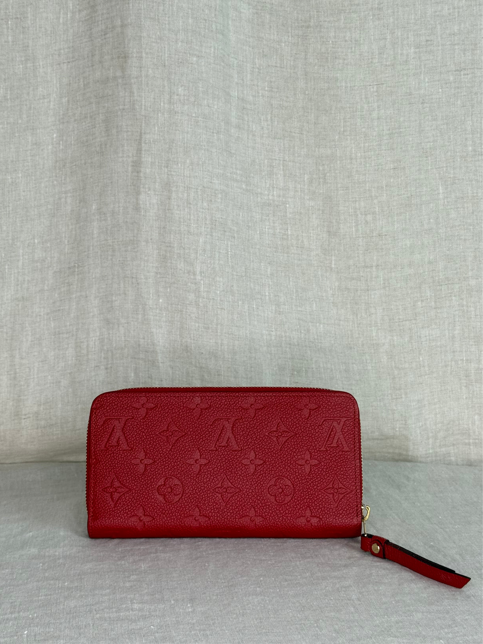 Louis Vuitton Continental Red Empreinte Leather Wallet