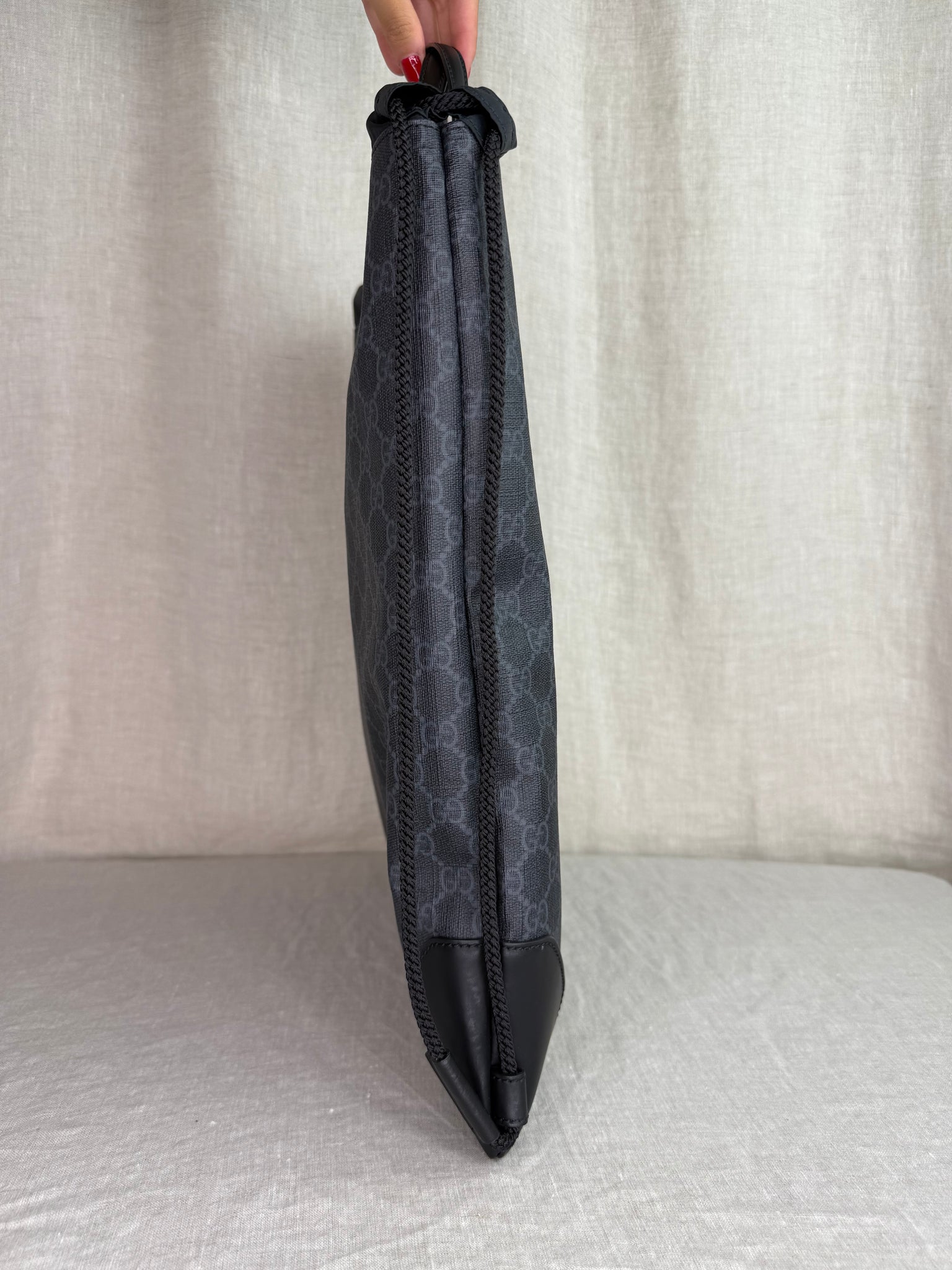 Gucci Black Supreme Coated Canvas Backpack