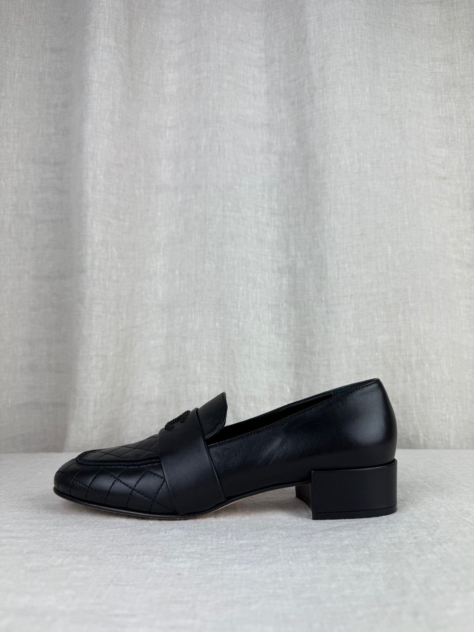 Chanel Black Loafers Size 38