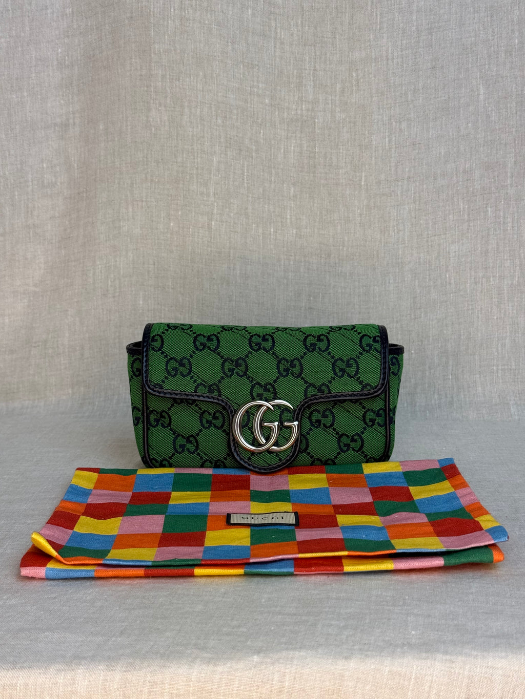 Gucci Green GG Canvas Marmont Bag