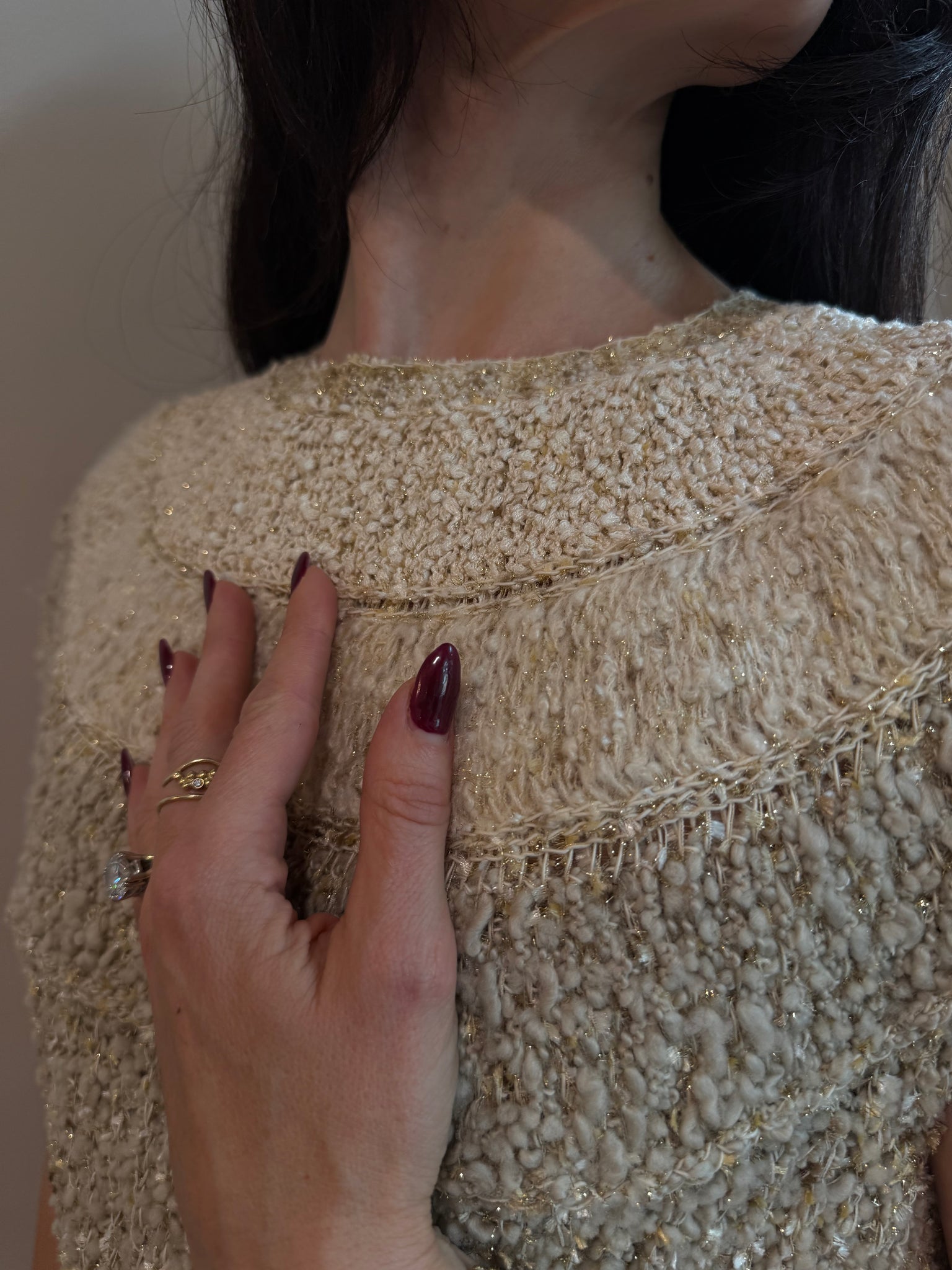 Chanel Wool Boucle Sweater Dress Spring 2019 Karl Lagerfeld Collection