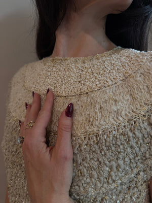 Chanel Wool Boucle Sweater Dress Spring 2019 Karl Lagerfeld Collection