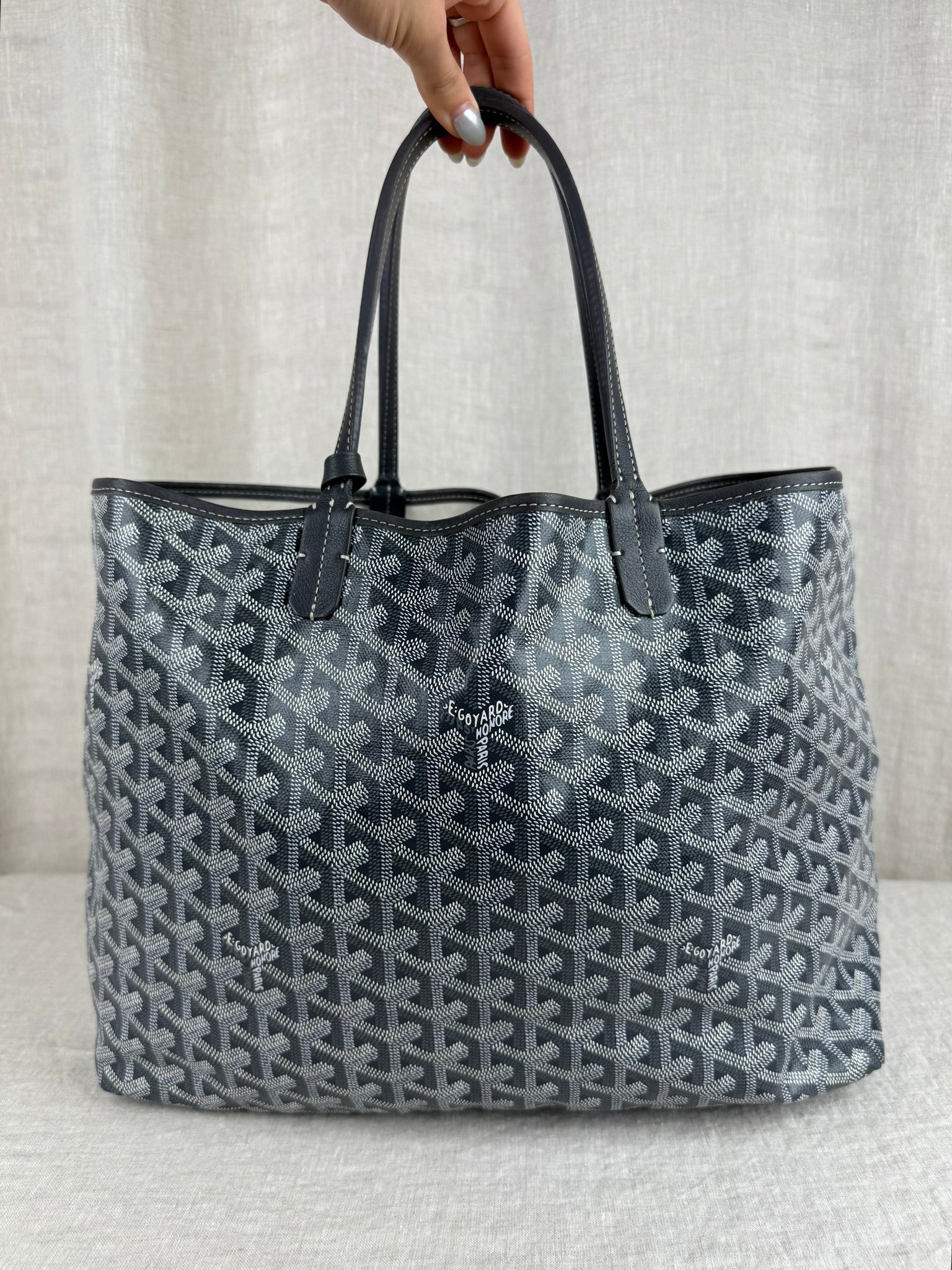 Goyard Saint-Louis PM Tote in Grey