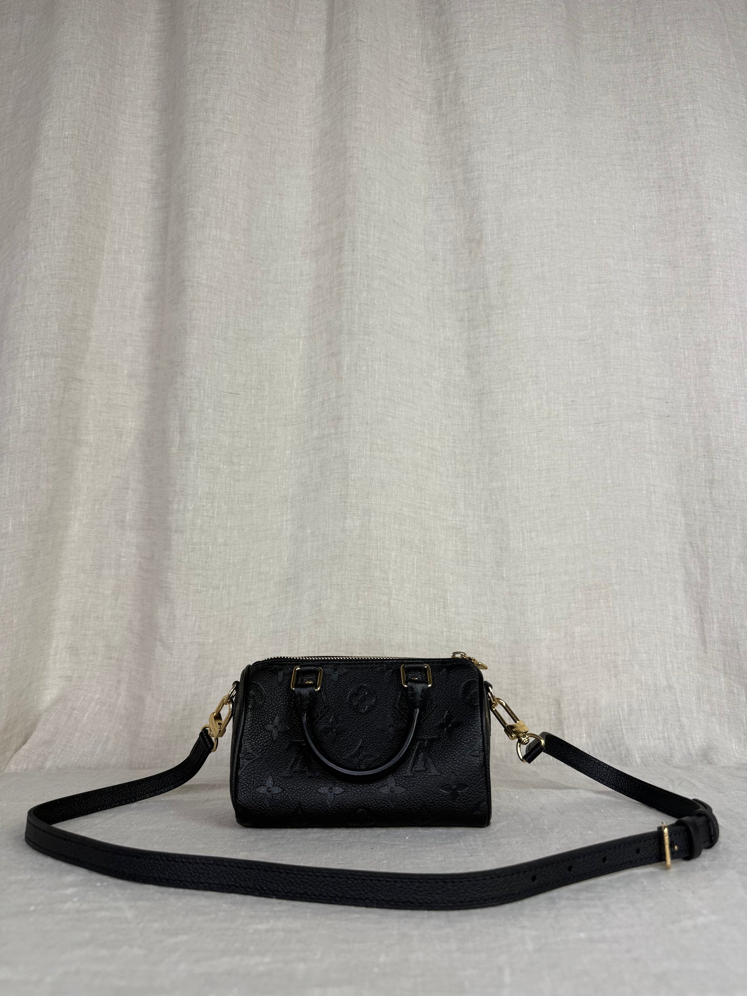 Louis Vuitton Black Nano Speedy Bag