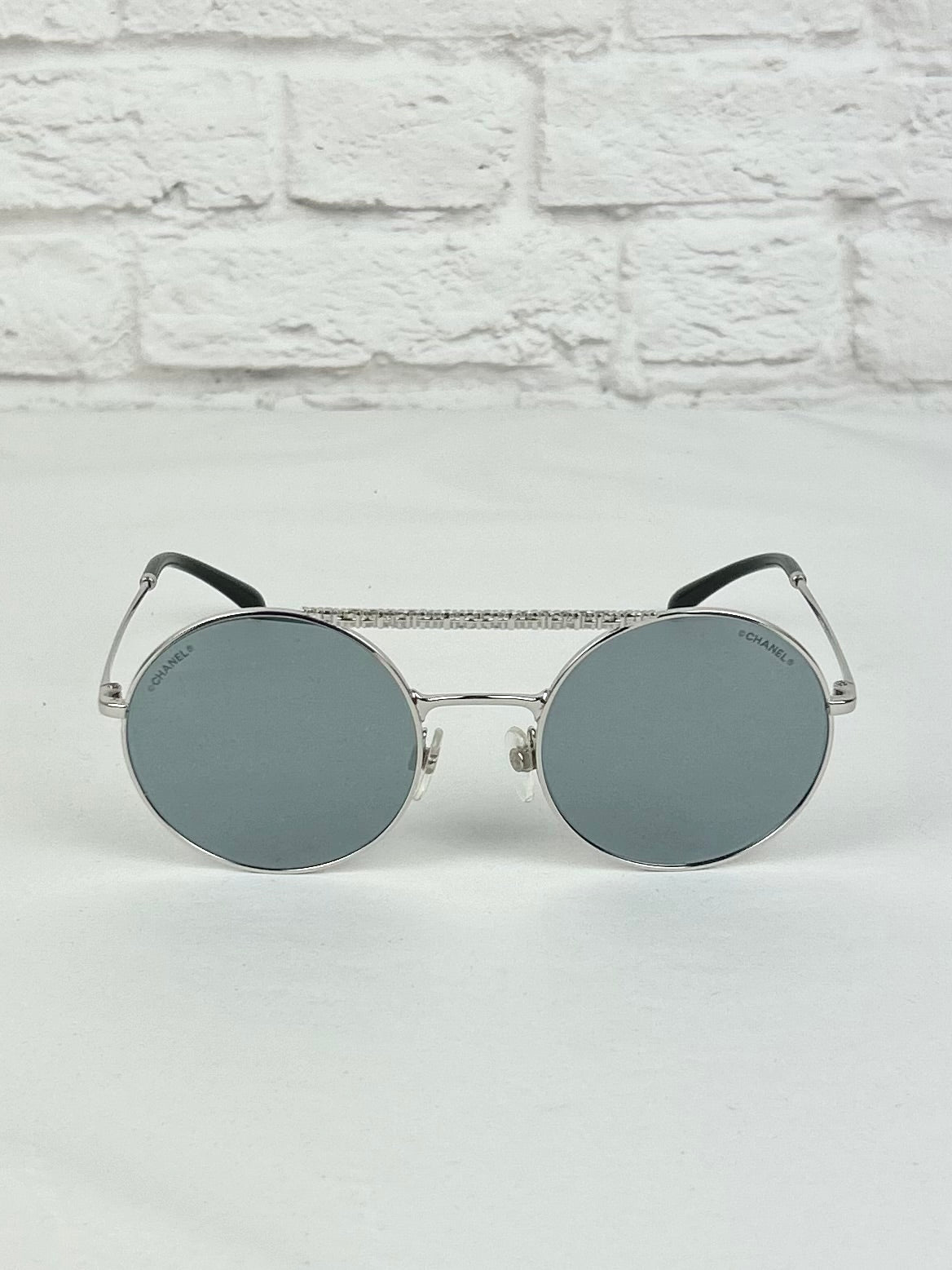 Chanel  Metal Winter Round Sunglasses 4232 Silver