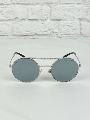 Chanel  Metal Winter Round Sunglasses 4232 Silver