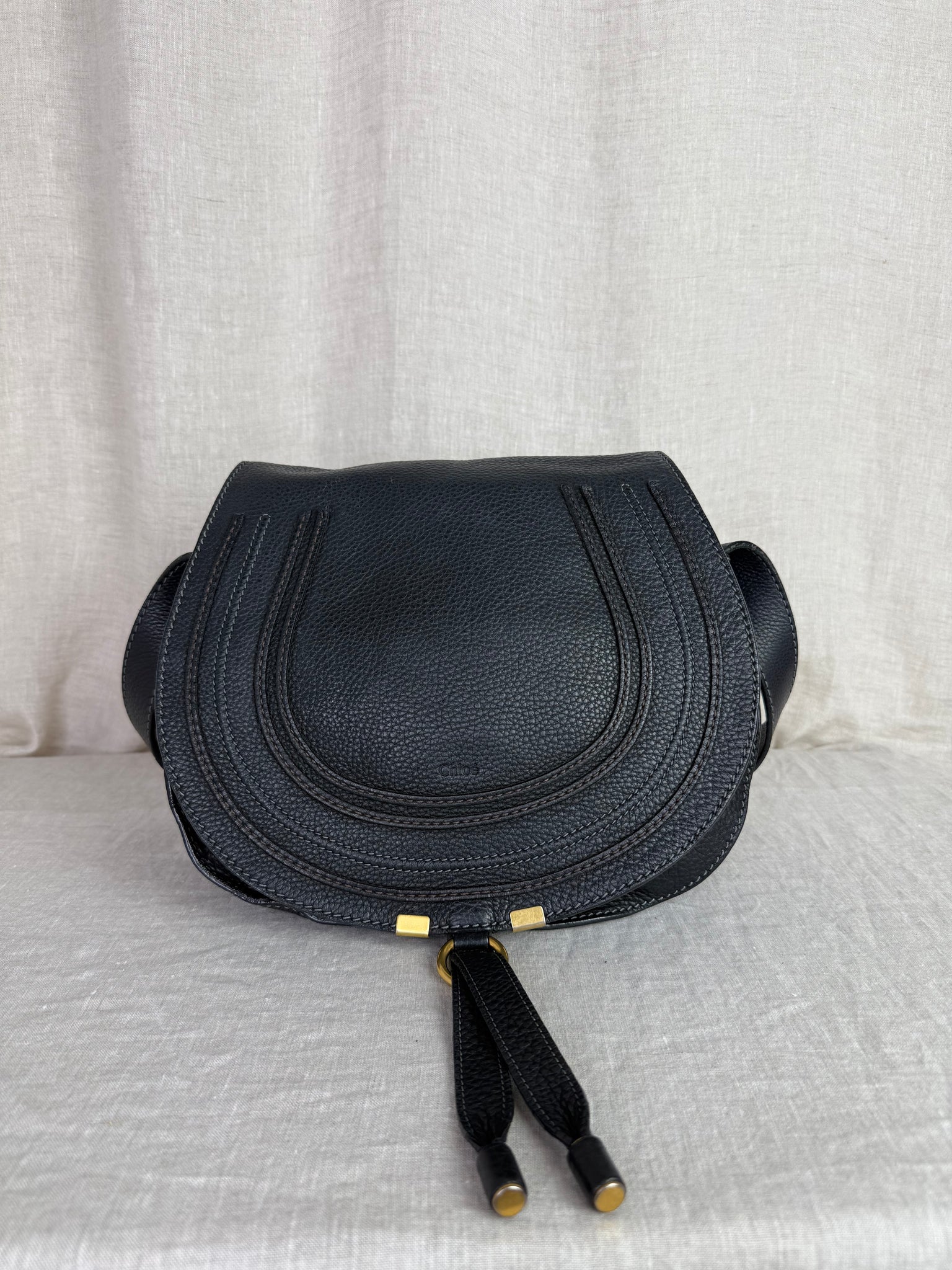 Chloe Black Saddle Bag