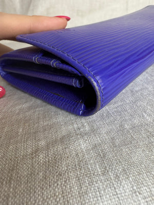 Louis Vuitton Sarah Purple Epi Leather Wallet