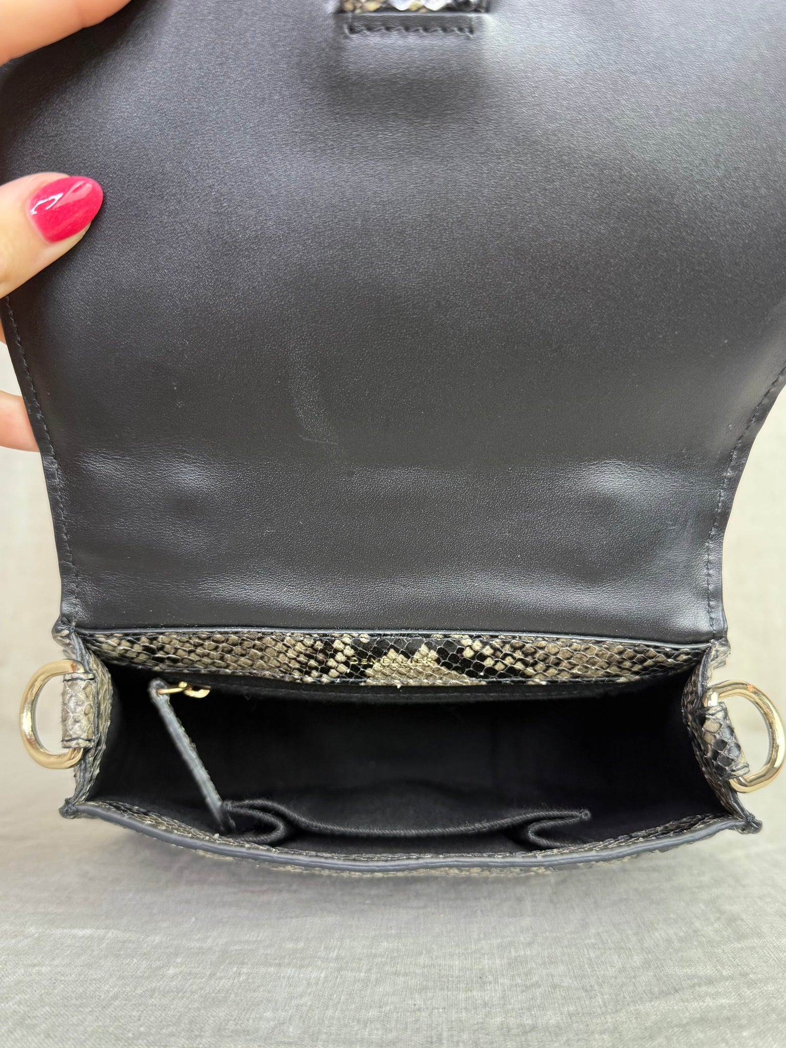 DeMellier Embossed Snakeskin Crossbody Bag