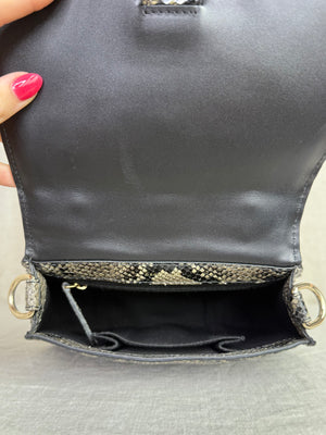 DeMellier Embossed Snakeskin Crossbody Bag