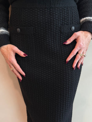 Chanel Cashmere Textured Sweater Skirt Spring 2013 Collection