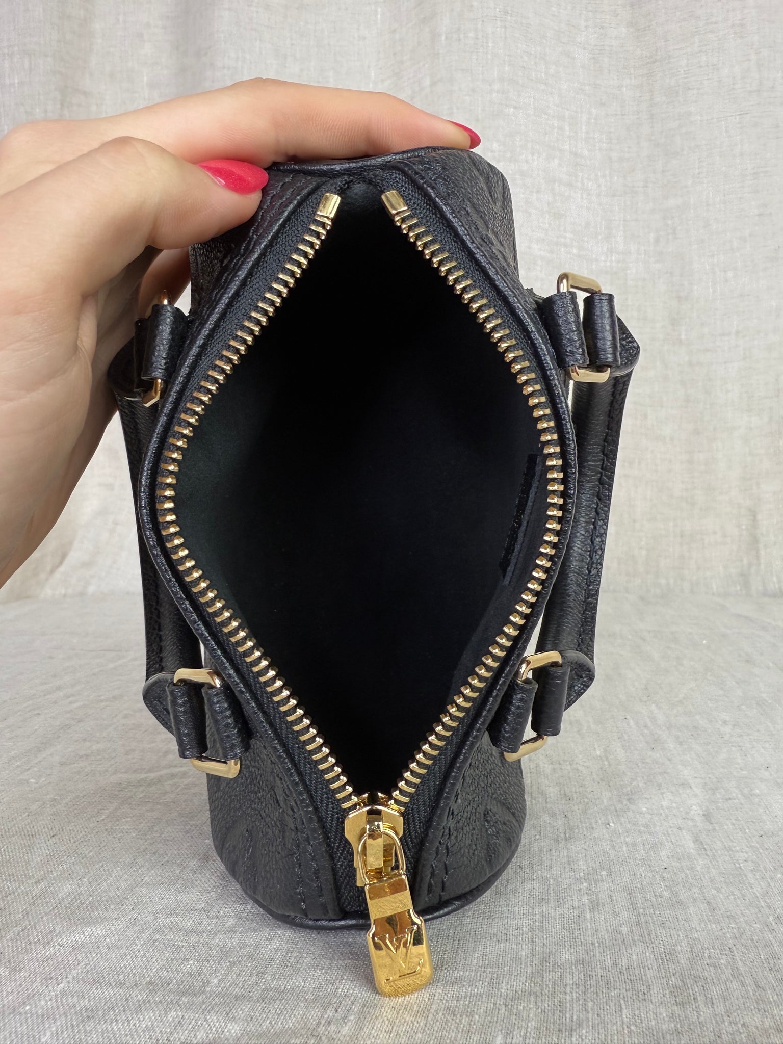 Louis Vuitton Black Nano Speedy Bag