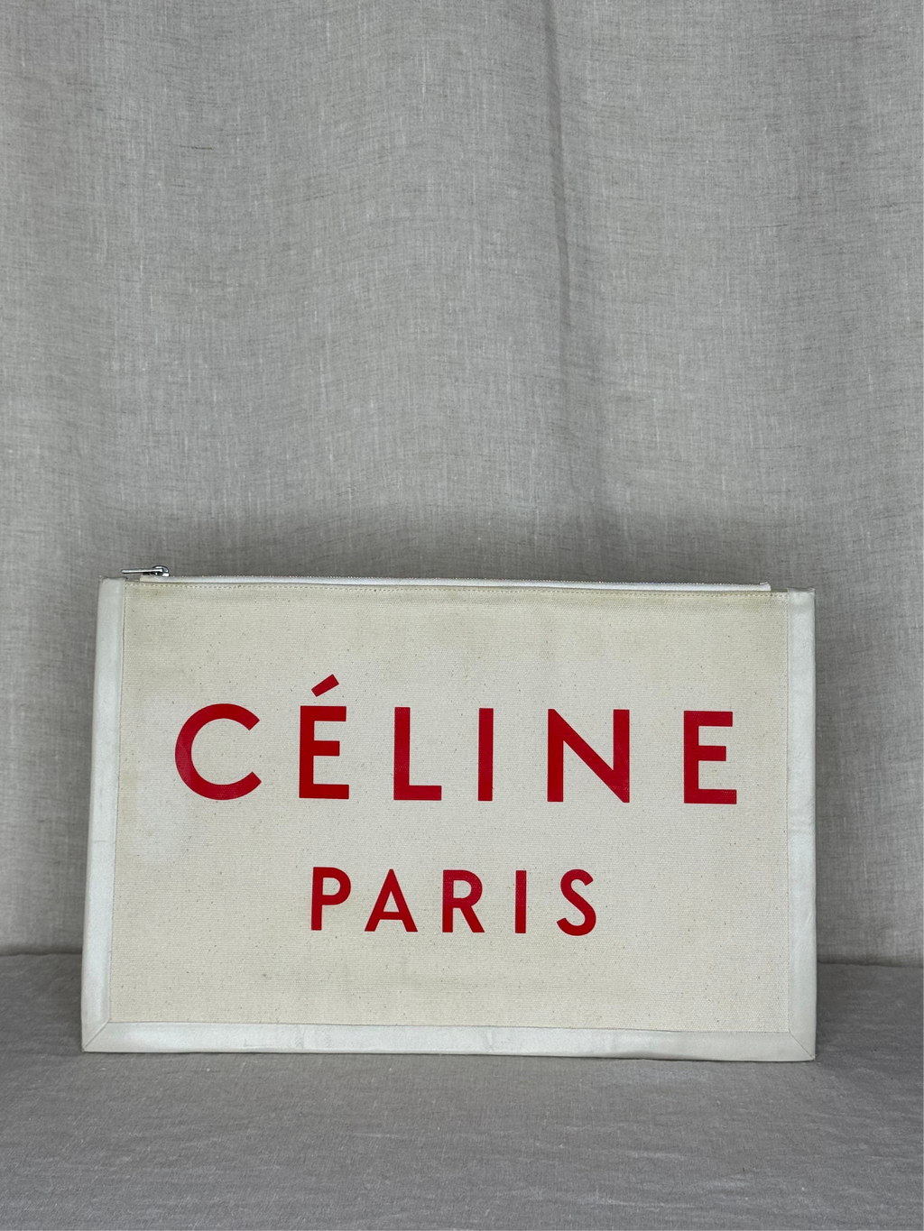 Celine Logo Canvas Large Pochette