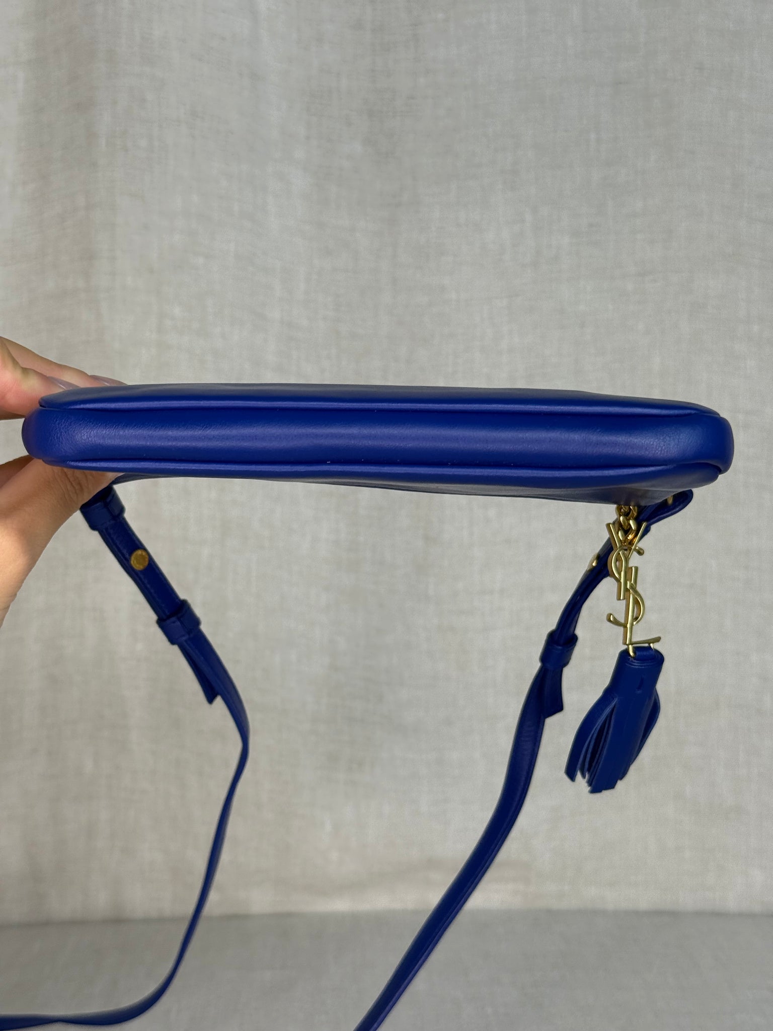 Saint Laurent Blue Calfskin Crossbody Bag