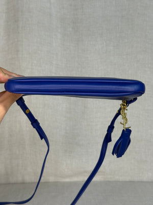 Saint Laurent Blue Calfskin Crossbody Bag