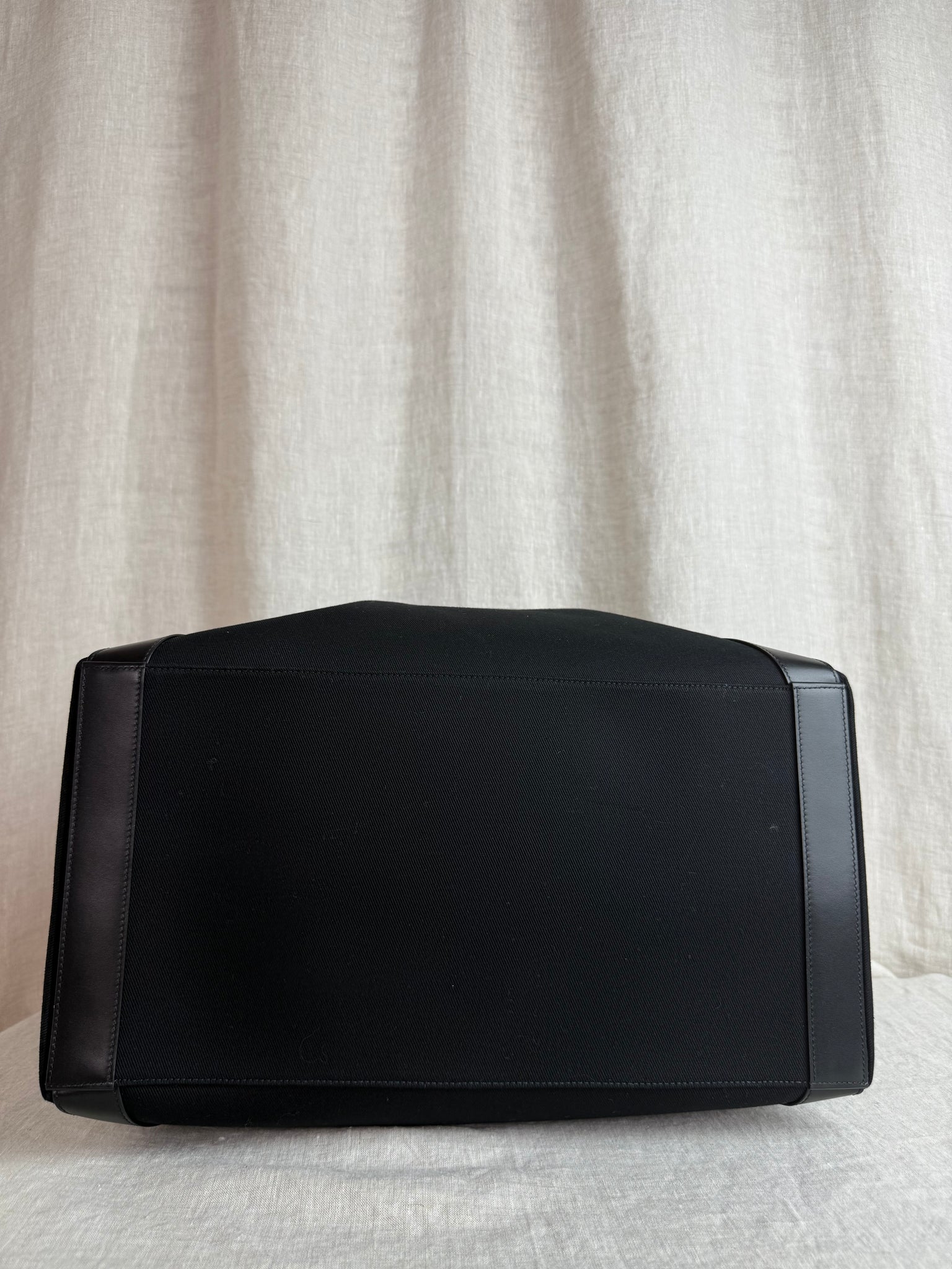 YSL Black Rive Gauche Canvas and Leather Tote