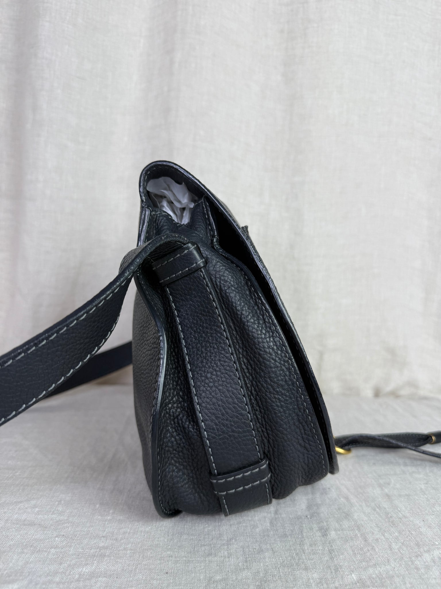 Chloe Black Saddle Bag