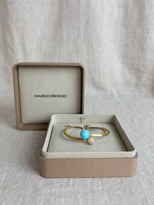 Marco Bicego 18K Gold, Diamond, and Turquoise Bracelet