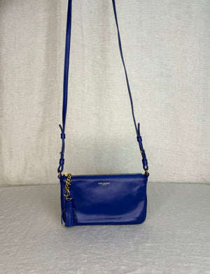Saint Laurent Blue Calfskin Crossbody Bag