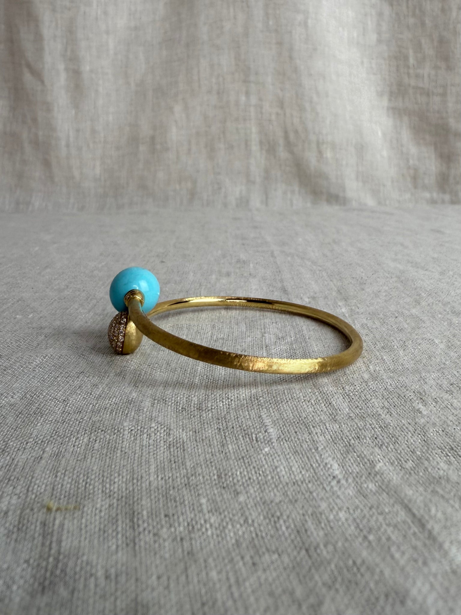 Marco Bicego 18K Gold, Diamond, and Turquoise Bracelet