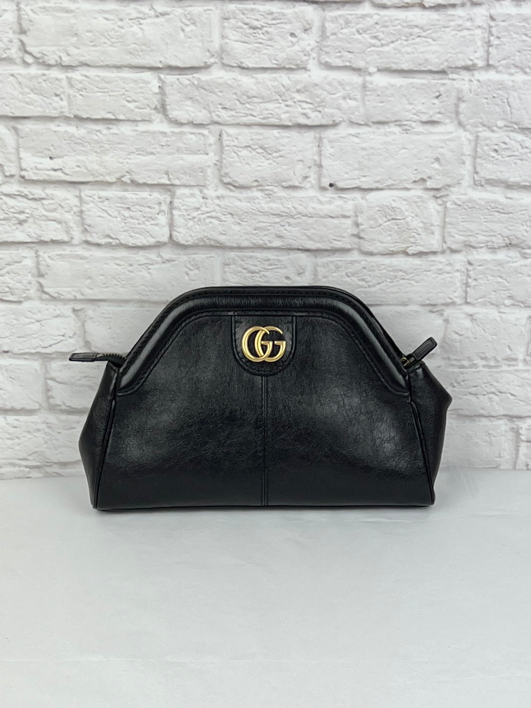 Gucci Black Leather Re(Belle) Small Shoulder Bag, Black/Gold Tone