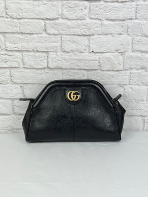 Gucci Black Leather Re(Belle) Small Shoulder Bag, Black/Gold Tone