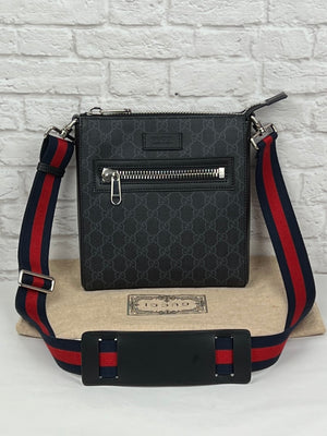 Gucci GG Supreme Cross Body Bag, Black